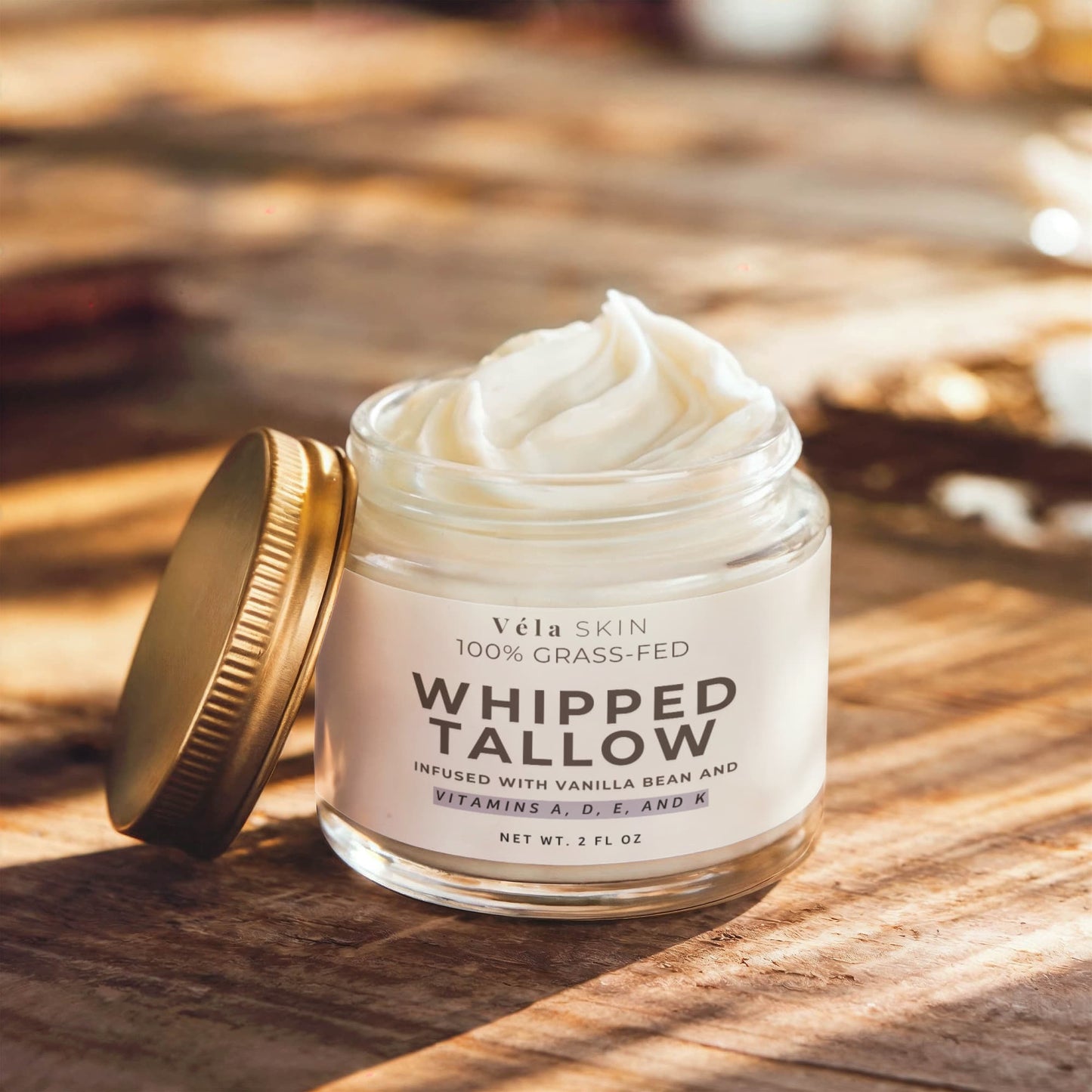 Véla Skin: Whipped Grass-Fed Tallow Balm with Vanilla Bean