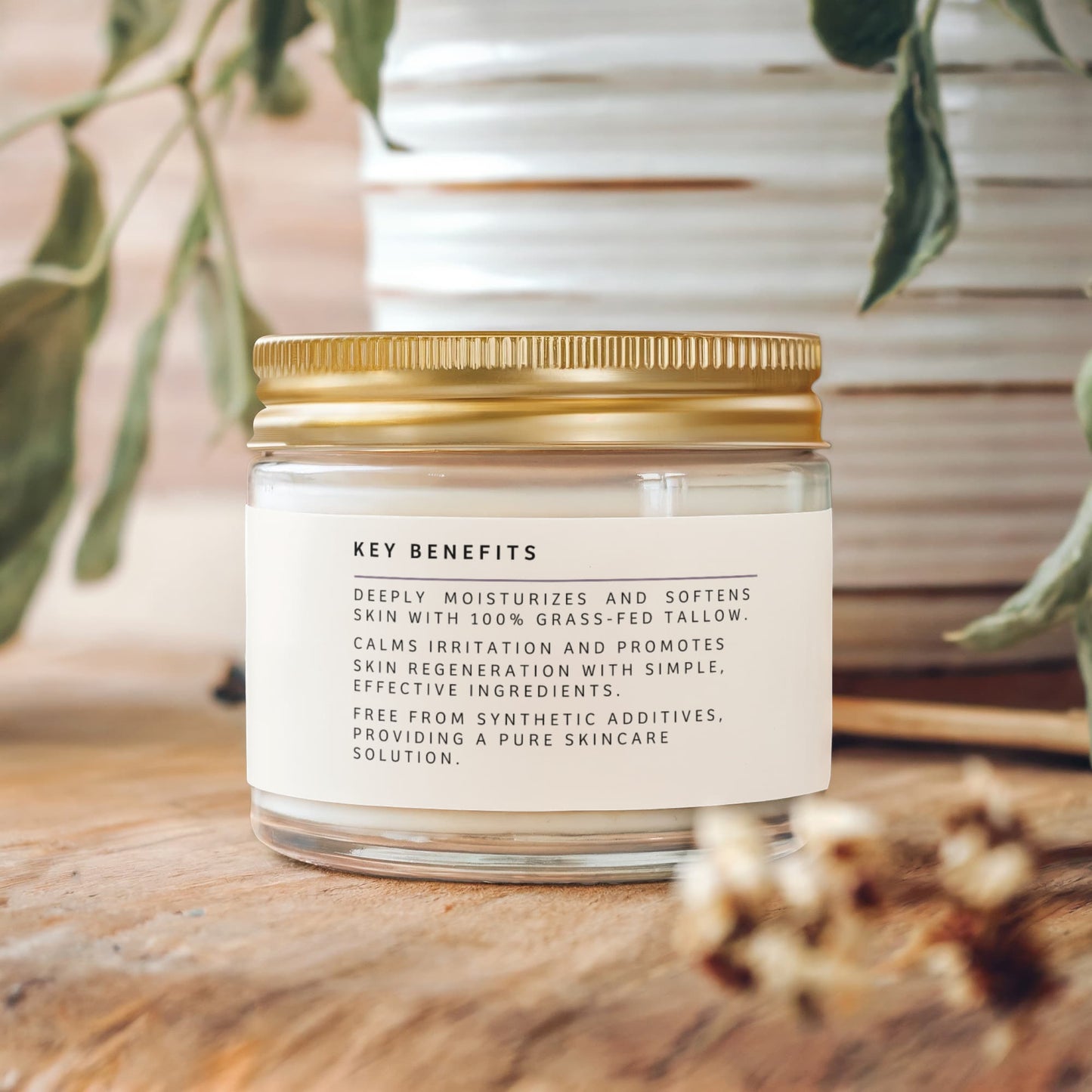 Véla Skin: Whipped Grass-Fed Tallow Balm with Vanilla Bean
